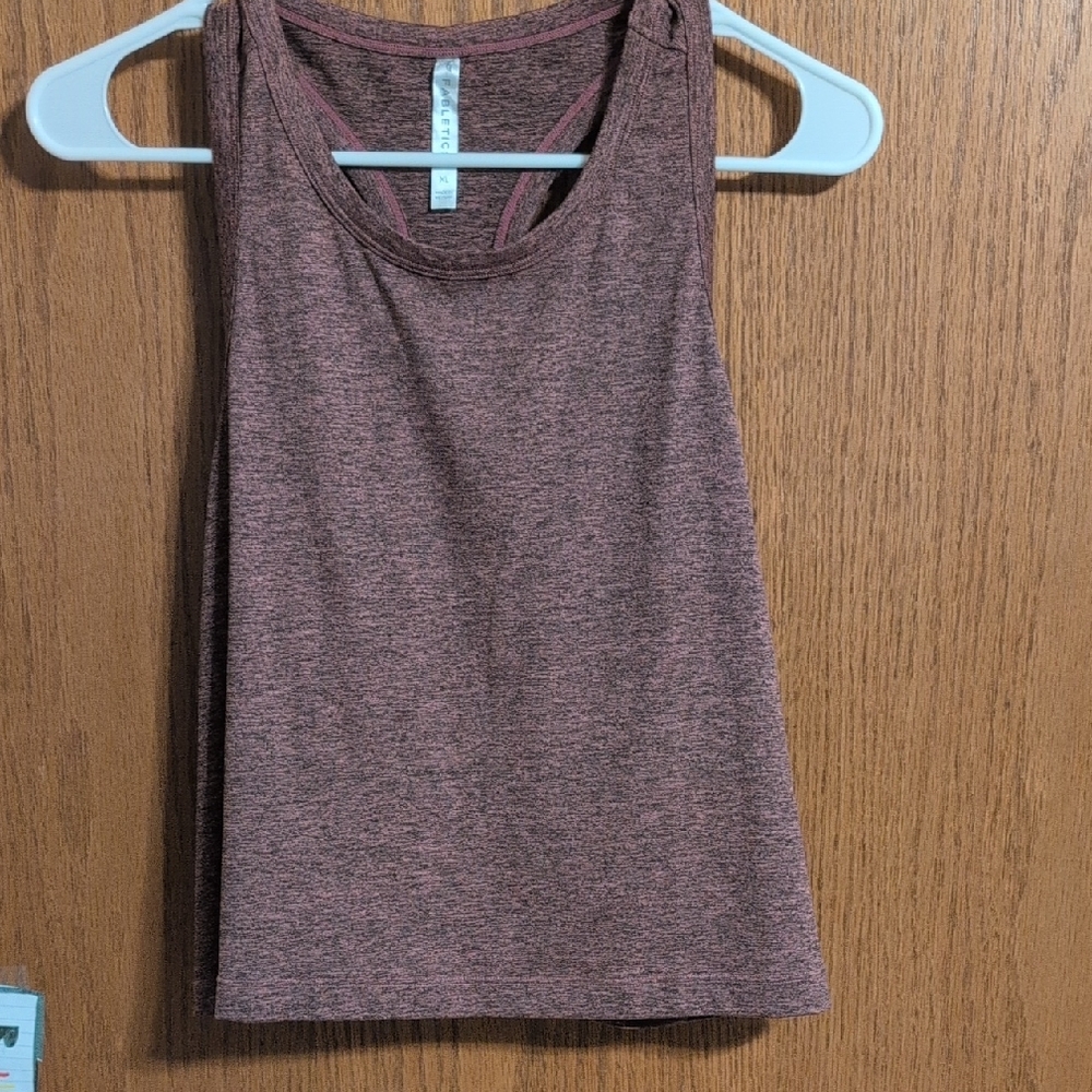 Fabletics Maroon Heathered Tank Top